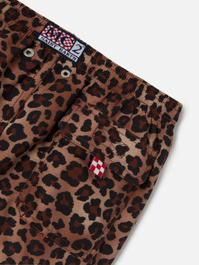 Bañador corto Jean con estampado Leopard Animalier 