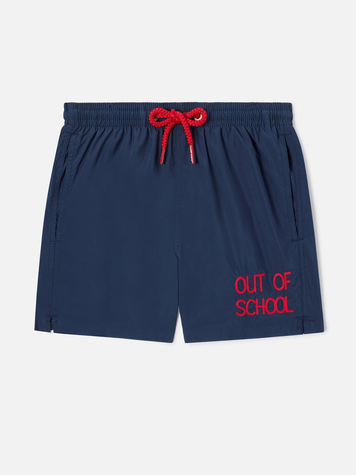 Boy navy blue swim shorts