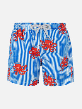 Jean mid-length swim shorts with striped print - MC2 Saint Barth