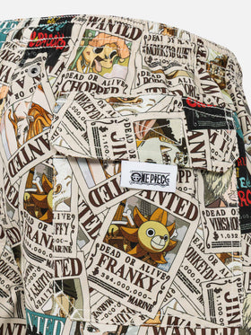 Jean mid-length swim shorts with One Piece print | ONE PIECE SPECIAL EDITION - MC2 Saint Barth