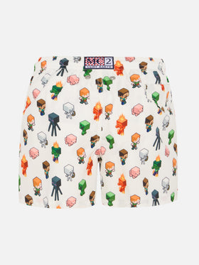 Badeshorts aus leichtem Stoff von Jean Lighting mit Minecraft-Aufdruck | MINECRAFT SPECIAL EDITION