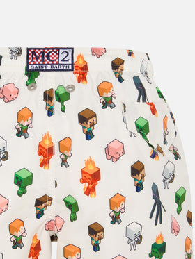 Badeshorts aus leichtem Stoff von Jean Lighting mit Minecraft-Aufdruck | MINECRAFT SPECIAL EDITION