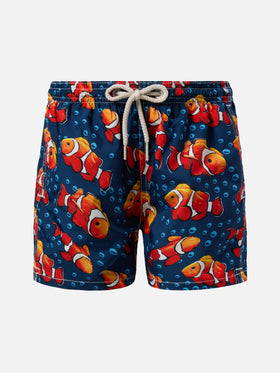 Jean Lighting Badeshorts aus leichtem Stoff mit Fischmuster