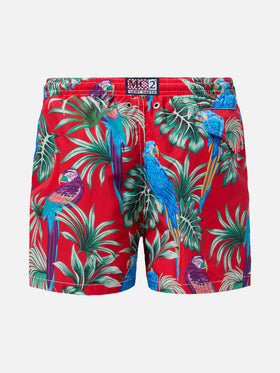 Jean Lighting Badeshorts aus leichtem Stoff mit Papageienmuster