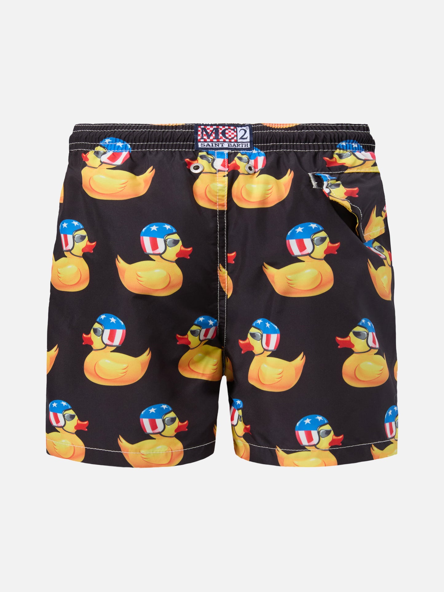 Jean Lighting Badeshorts aus leichtem Stoff mit Entenmotiv