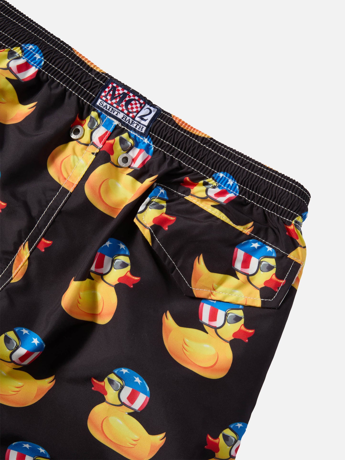Jean Lighting Badeshorts aus leichtem Stoff mit Entenmotiv