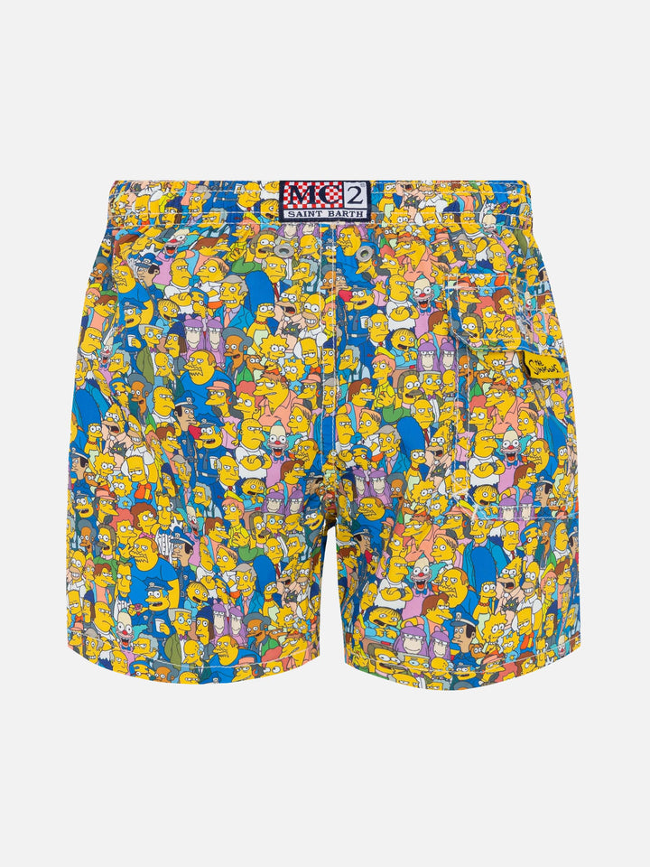 Jean Lighting lightweight fabric swim shorts with The Simpson team print | THE SIMPSON SPECIAL EDITION