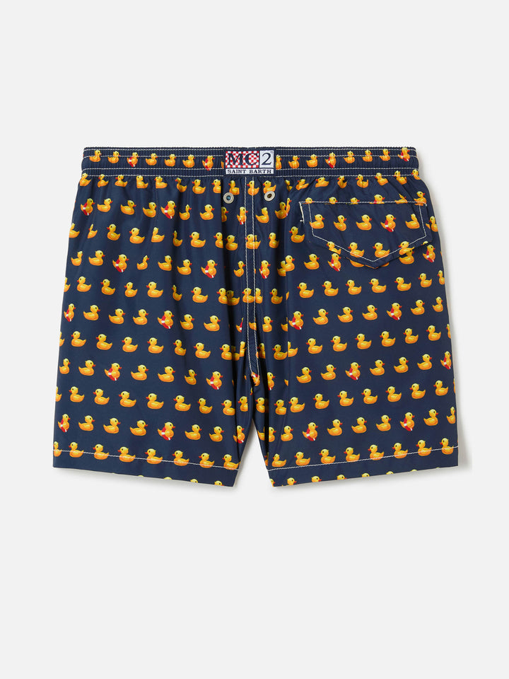 Bañador infantil para niño con estampado de patitos 
