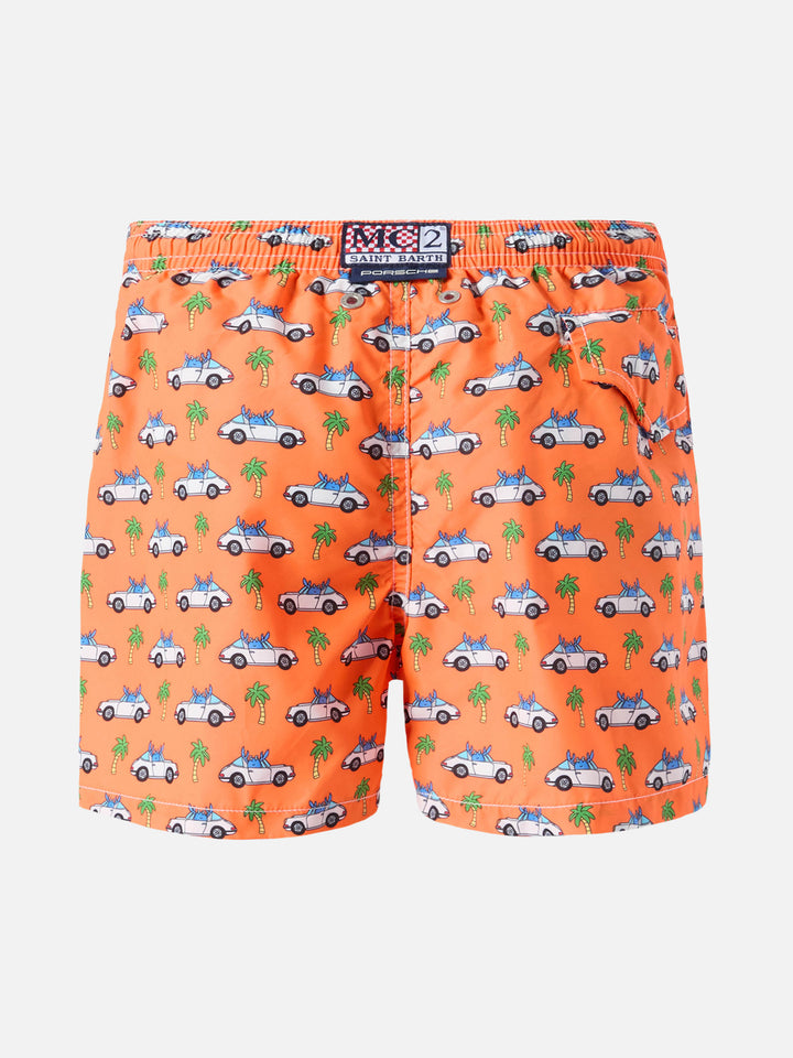 Jean Lighting lightweight fabric swim shorts with Porsche print | PORSCHE SPECIAL EDITION