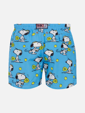 Jean Lighting lightweight fabric swim shorts with Snoopy padel player print|SNOOPY PEANUTS® SPECIAL EDITION - MC2 Saint Barth