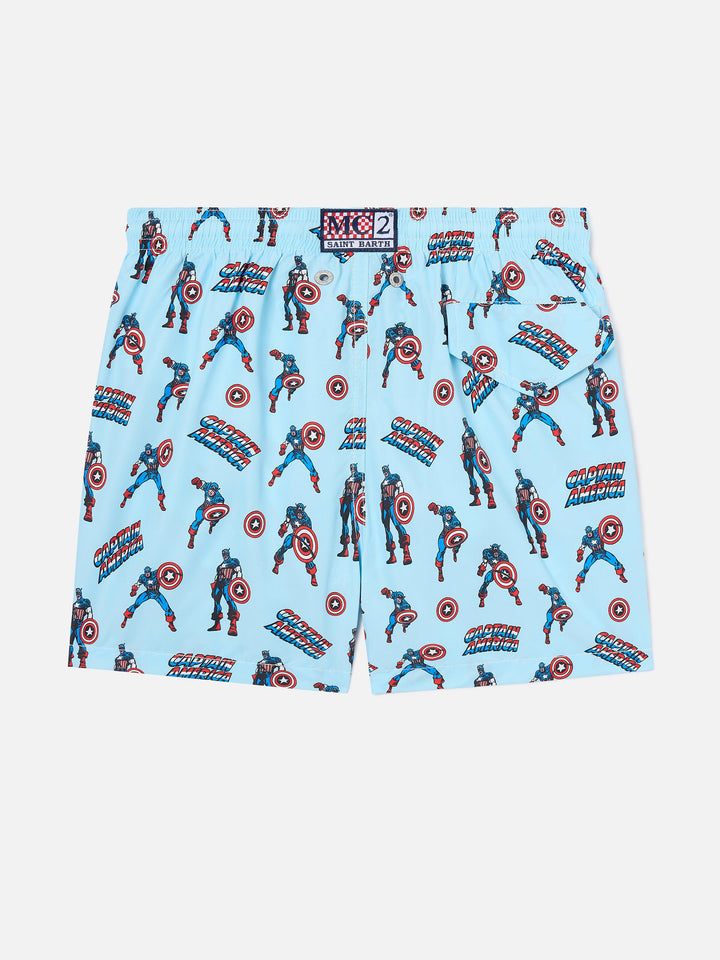 Bañador de hombre Jean Lighting con estampado integral Captain America | Edición Especial 