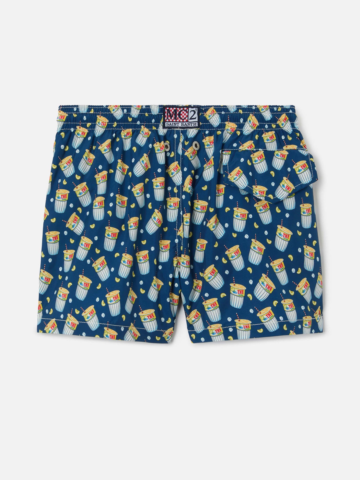 Lightweight fabric swimshorts with Estathè print | ESTATHE' SPECIAL EDITION