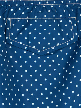 Boy lightweight fabric swim-shorts Jean Lighting with polka dots print - MC2 Saint Barth