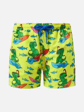 Jean Lighting Badeshorts aus leichtem Stoff mit Dino-Print