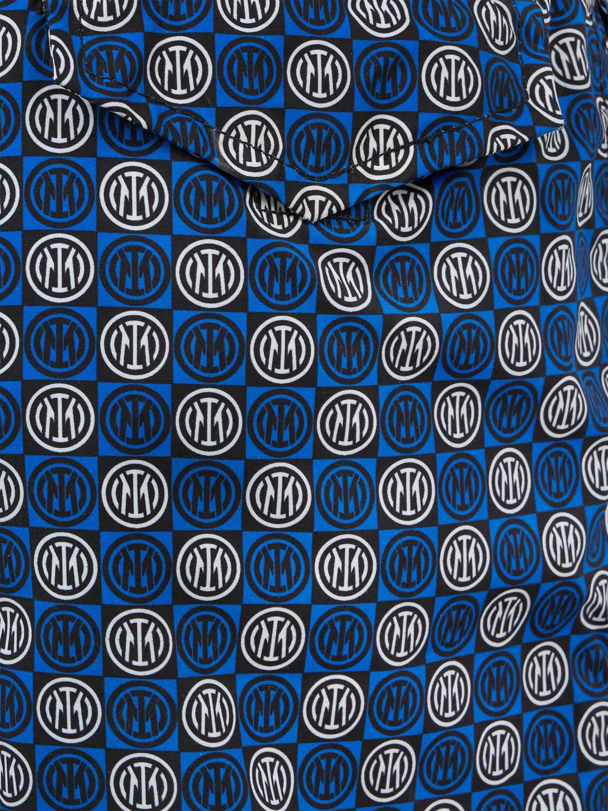 Jean Lighting lightweight fabric swim shorts with Inter logo print|INTER FC SPECIAL EDITION - MC2 Saint Barth
