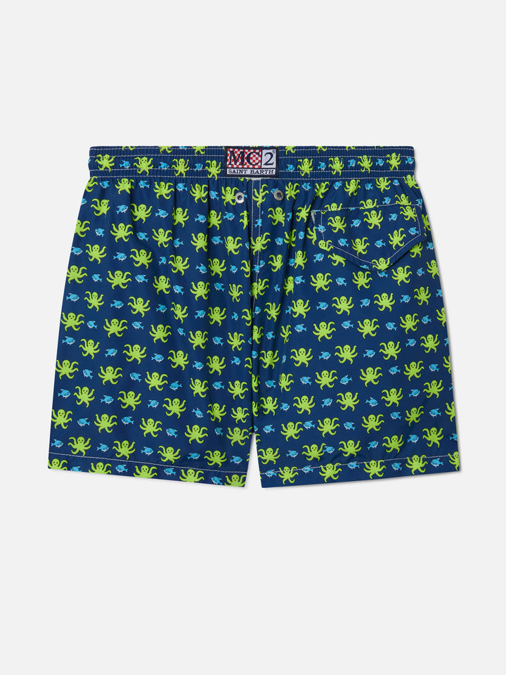 Short de bain garçon à imprimé poulpe 