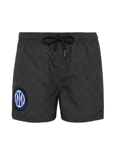Jean Lighting lightweight fabric swim shorts with Inter logo print | INTER FC SPECIAL EDITION - MC2 Saint Barth