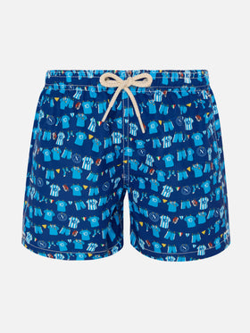 Badeshorts Jean Lighting mit SSC Napoli Balconi Allover-Print | SSC NAPOLI SPECIAL EDITION 