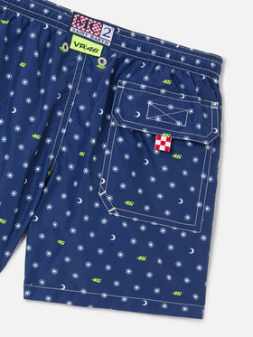 Bañador tipo shorts Jean Lighting con estampado all-over VR46 | VR46 SPECIAL EDITION 