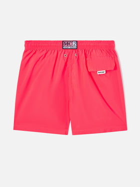 Jungen-Badeshorts in Fluorot Rot aus leichtem Material Lighting Pantone | PANTONE® SPECIAL EDITION 