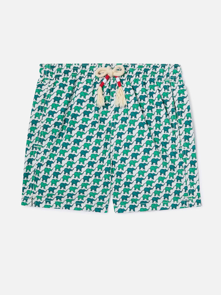 Short de bain garçon à imprimé éléphant 