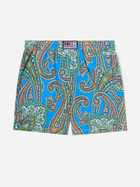 Bañador tipo shorts para niño con estampado paisley 