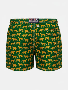 Costume mare Jean Lighting 70 in tessuto leggero con stampa puma