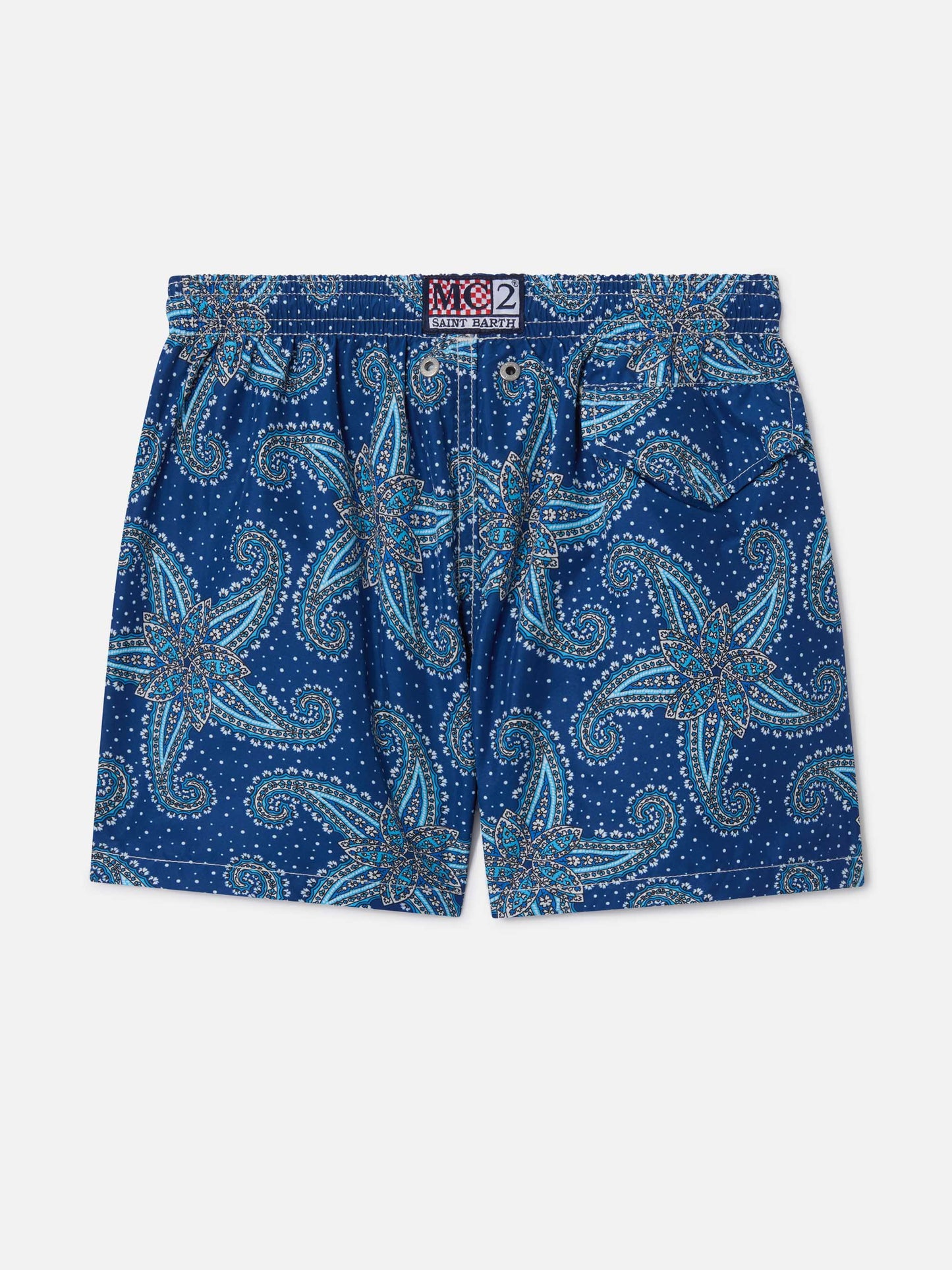 Short de bain garçon en tissu léger Jean Lighting 70 avec imprimé cachemire 
