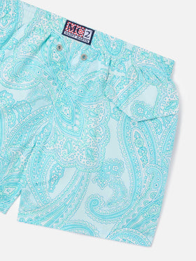 Leichte Badeshorts aus Stoff für Jungen Jean Lighting 70 mit Paisley-Print 