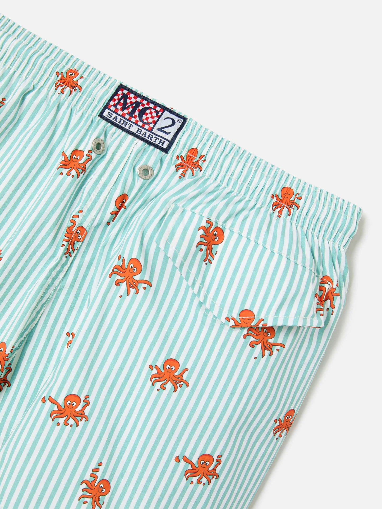 Costume Jean Lighting Stretch a righe con stampa polipetti all over