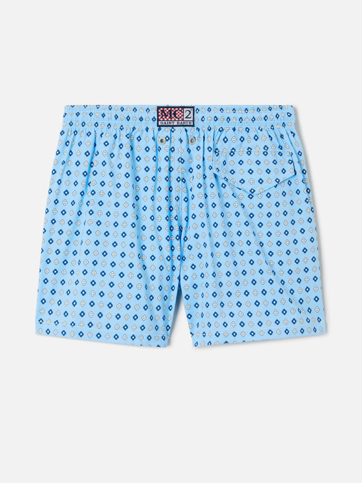 Jean Lighting Stretch swim shorts with all-over geometric floral print