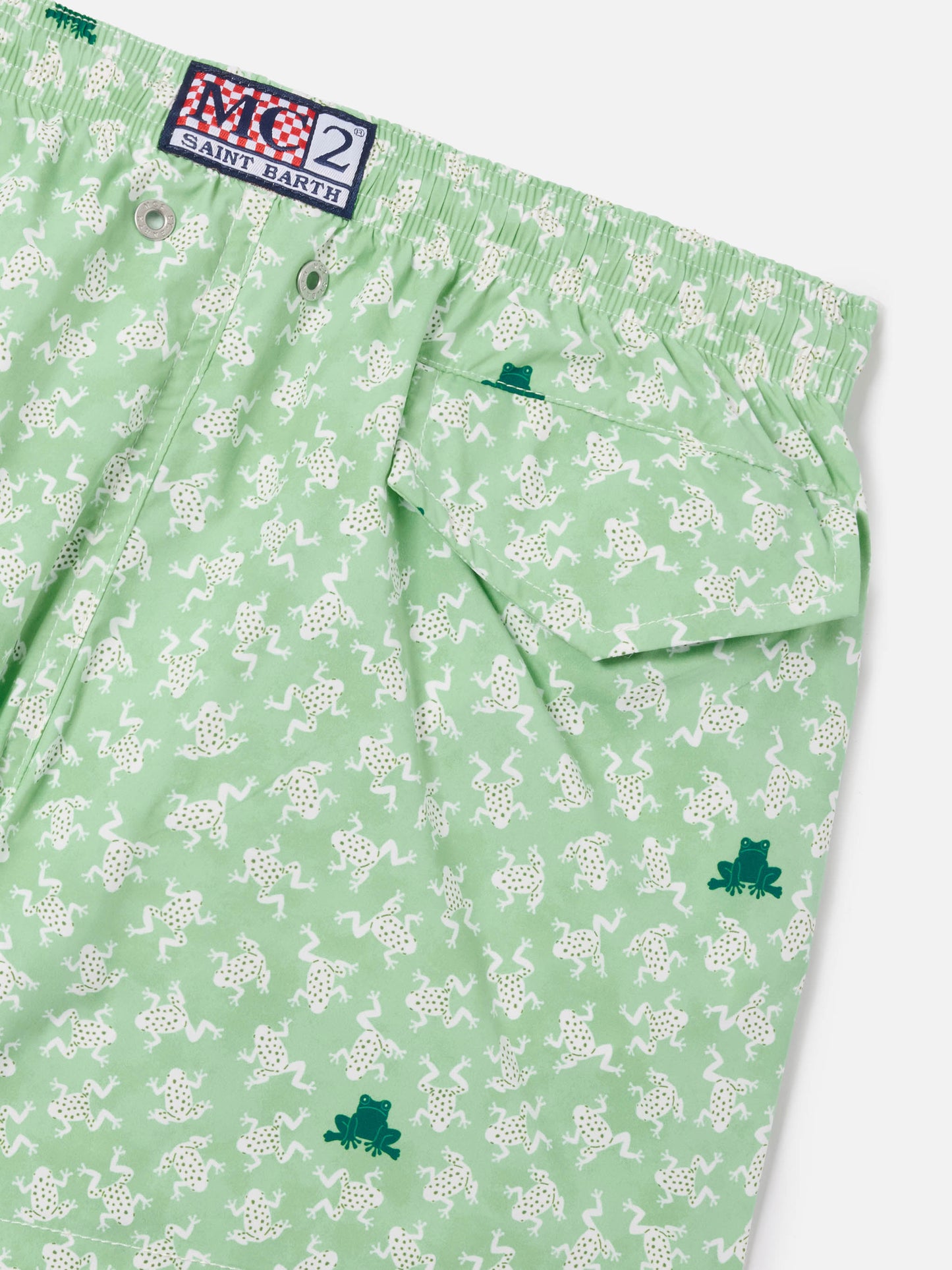 Short de bain Jean Lighting Stretch avec imprimé grenouilles all-over 