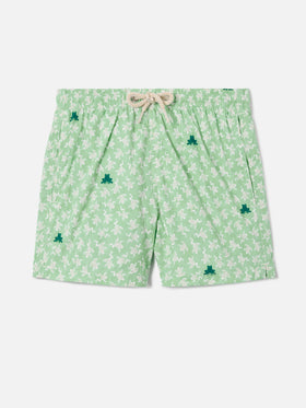 Short de bain Jean Lighting Stretch avec imprimé grenouilles all-over 