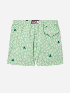 Short de bain Jean Lighting Stretch avec imprimé grenouilles all-over 