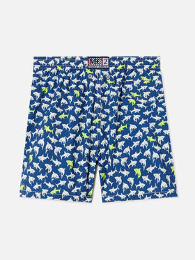 Jean Lighting Stretch swim shorts with all-over sharks print