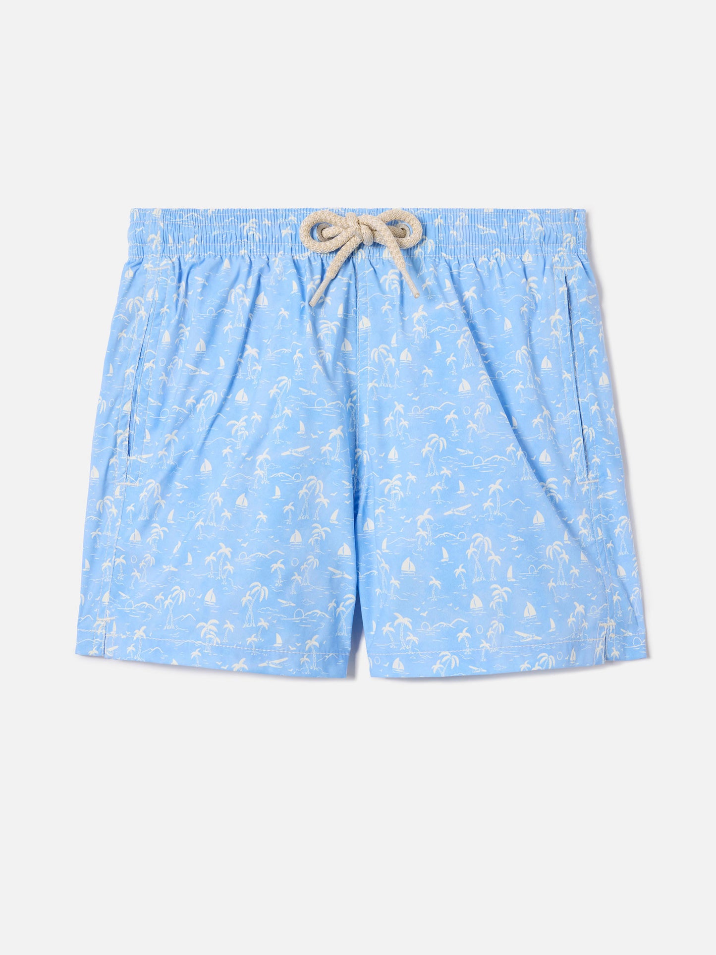 Short de bain Jean Lighting Stretch avec imprimé Wave Toile de jouy all-over 