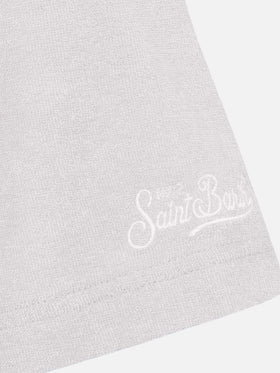 Jeremy white terry buttonless polo shirt - MC2 Saint Barth