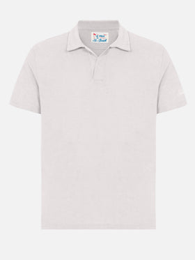 Jeremy white terry buttonless polo shirt - MC2 Saint Barth