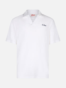 Man white terry polo shirt Jeremy - MC2 Saint Barth