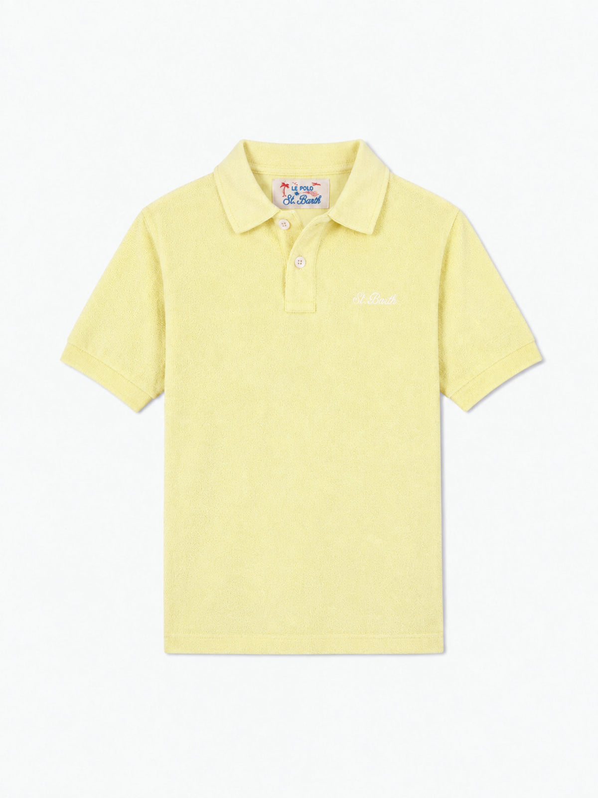 Polo en éponge jaune pâle pour garçon Jeremy Jr 