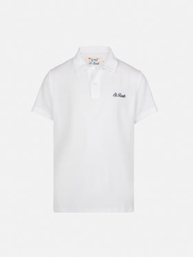Jeremy Jr white terry polo shirt - MC2 Saint Barth