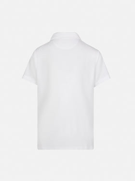 Jeremy Jr white terry polo shirt - MC2 Saint Barth