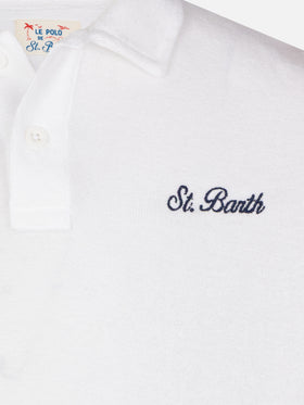 Jeremy Jr white terry polo shirt - MC2 Saint Barth
