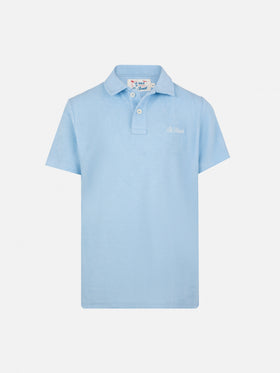 Jeremy Jr light blue terry polo shirt - MC2 Saint Barth