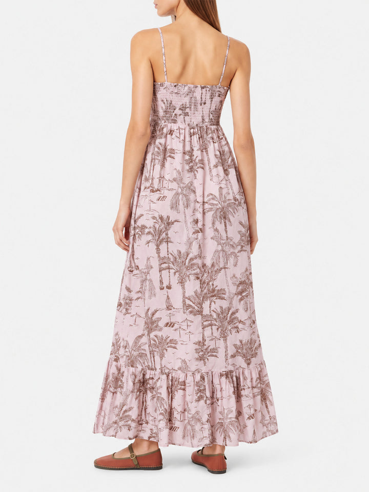 Woman cotton dress Jemma with smocked embroidery