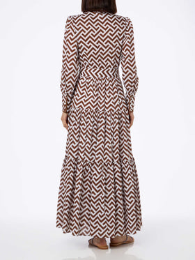 Striped print woman cotton dress Jensen - MC2 Saint Barth
