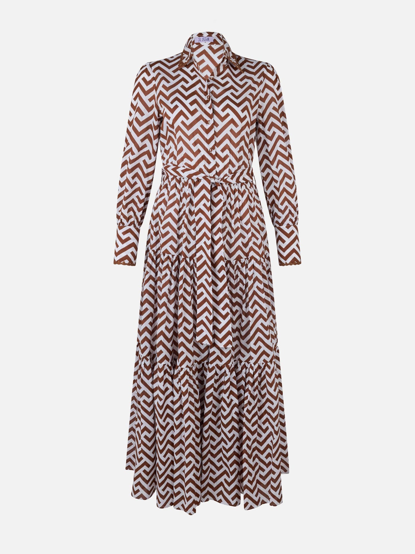 Striped print woman cotton dress Jensen - MC2 Saint Barth