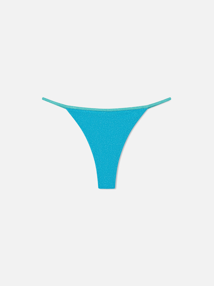 Türkise Jodene Bikinihose aus Lurex 