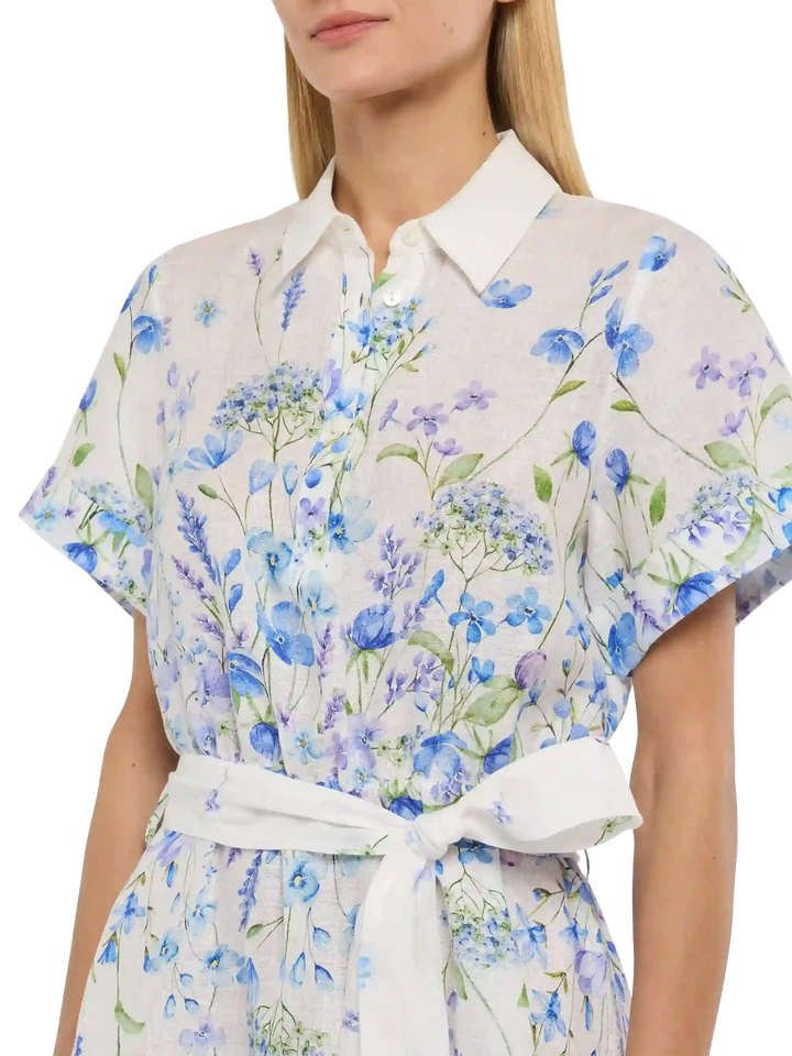 Joseline linen dress with floral print - MC2 Saint Barth