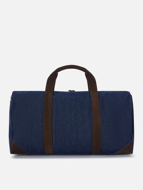 Borsone Jetleg blu in denim con ricamo logo